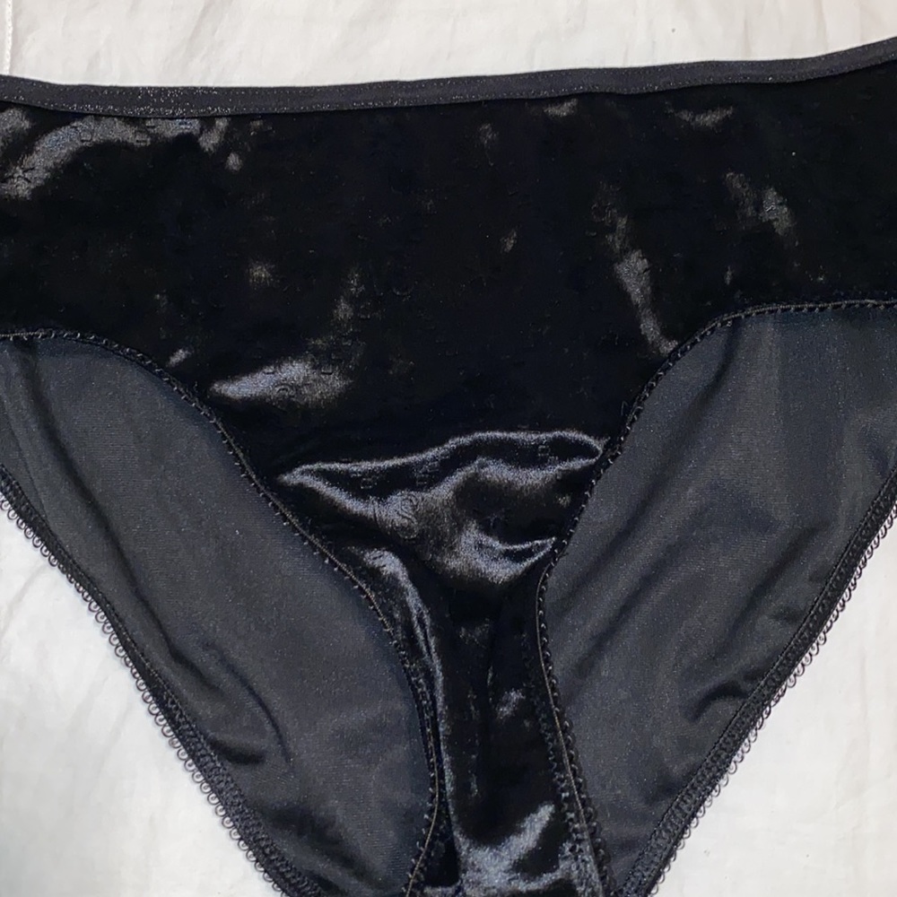 Victoria Secret Black Velvet Panties - Picture 2 of 5